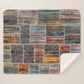 Couverture Sherpa Collage de patchwork : Motif de surface composée (Devant (Horizontal))