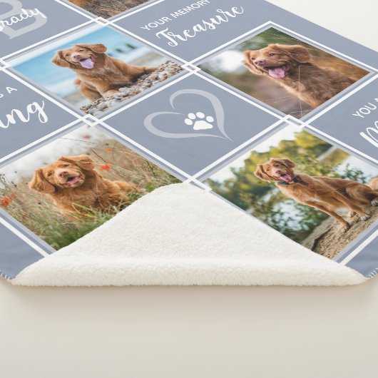 Couverture Sherpa Collage de photos commémoratives pour chien de com (3/4)