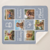 Couverture Sherpa Collage de photos commémoratives pour chien de com (Devant (Horizontal))
