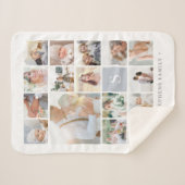 Couverture Sherpa Collage de photos de brouillard gris (Devant (Horizontal))