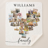 Couverture Sherpa Collage de photos de famille personnalisées en for (Devant)