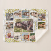 Couverture Sherpa Collage de photos de fin d'études secondaires| Or  (Devant (Horizontal))