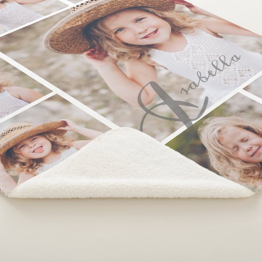 Couverture Sherpa Collage de photos de souvenirs (3/4)