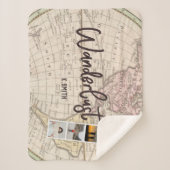 Couverture Sherpa Collage de photos de souvenirs de voyage. Un désir (Devant)