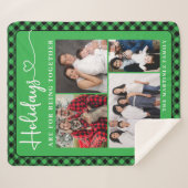 Couverture Sherpa Collage de photos familiales (Devant (Horizontal))