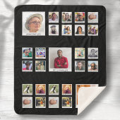 Couverture Sherpa Collage de photos familiales