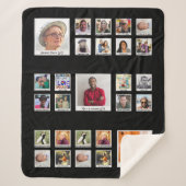 Couverture Sherpa Collage de photos familiales (Devant)