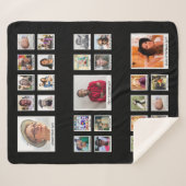 Couverture Sherpa Collage de photos familiales (Devant (Horizontal))