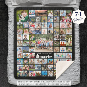 Couverture Sherpa Collage de photos personnalisées 74 couleur modifi