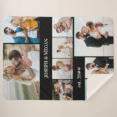 Couverture Sherpa Collage de photos personnalisées 9 photos Chic noi (Devant (Horizontal))