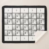 Couverture Sherpa Collage de texte et de photos rectangle (Devant (Horizontal))