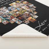 Couverture Sherpa Collage du coeur Photos Anniversaire de la famille (3/4)