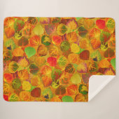 Couverture Sherpa Collage Feuille en peuplier massif transparent 1 (Devant (Horizontal))