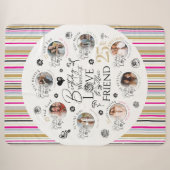 Couverture Sherpa Collage photo d'anniversaire du ven. (Devant (Horizontal))