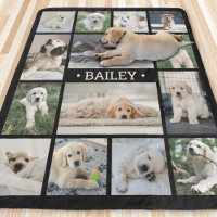 Collage photo de chien Simple moderne noir et blan