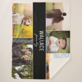 Couverture Sherpa Collage photo de conservation de la famille person (Devant)