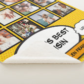 Couverture Sherpa Collage photo de cousin moderne cool fun comic (3/4)