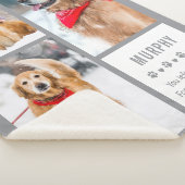 Couverture Sherpa Collage photo de la mémoire de chien moderne (3/4)