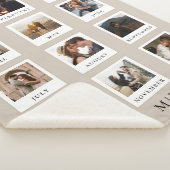 Couverture Sherpa Collage photo du premier anniversaire de couple mo (3/4)