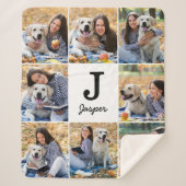 Couverture Sherpa Collage photo d'un Amoureux des chiens de compagni (Devant)