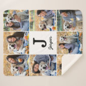 Couverture Sherpa Collage photo d'un Amoureux des chiens de compagni (Devant (Horizontal))