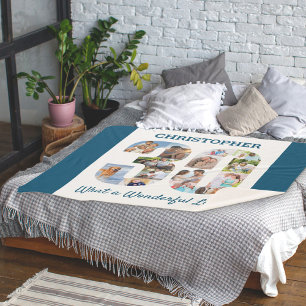 Couverture Sherpa Collage photo en forme 30 pour le 30e anniversaire