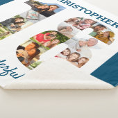 Couverture Sherpa Collage photo en forme de numéro 18 pour 18e anniv (3/4)