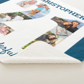 Couverture Sherpa Collage photo en forme de numéro 21 pour 21e anniv (3/4)