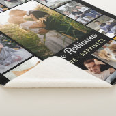 Couverture Sherpa Collage Photo Famille 15 Photos + Nom Black Easy (3/4)
