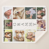 Couverture Sherpa Collage photo Grammy personnalisé (Devant (Horizontal))