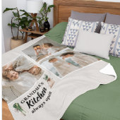 Couverture Sherpa Collage Photo & Grand-Mère Cuisine Toujours Ouvert