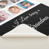 Couverture Sherpa Collage photo Grandma noir et blanc (3/4)