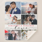 Couverture Sherpa Collage photo Love Script (Devant)