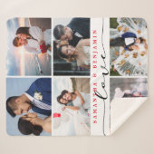 Couverture Sherpa Collage photo Love Script (Devant (Horizontal))