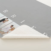 Couverture Sherpa Collage photo mariage 7 Photo MARIED Grey (3/4)