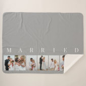 Couverture Sherpa Collage photo mariage 7 Photo MARIED Grey (Devant (Horizontal))