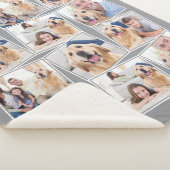 Couverture Sherpa Collage photo Modern Grey 12 (3/4)