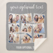 Couverture Sherpa Collage photo Modern Grey 9 (Devant)