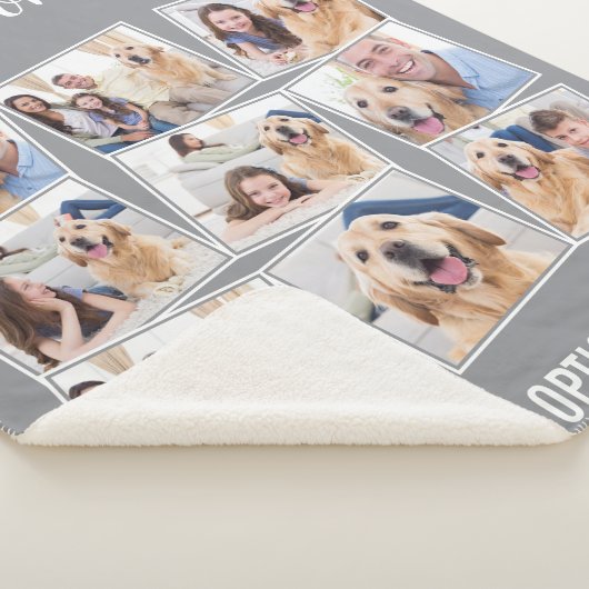 Couverture Sherpa Collage photo Modern Grey 9 (3/4)