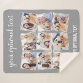 Couverture Sherpa Collage photo Modern Grey 9 (Devant (Horizontal))