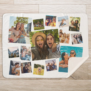 Couverture Sherpa Collage photo moderne 15