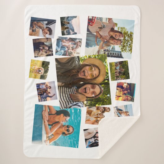Couverture Sherpa Collage photo moderne 15 (Devant)