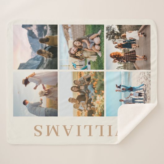 Couverture Sherpa Collage photo moderne 6 (Devant (Horizontal))