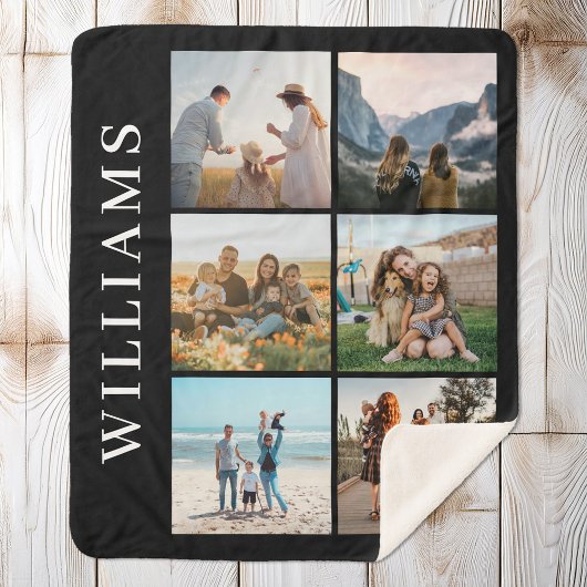 Couverture Sherpa Collage photo moderne 6