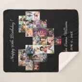 Couverture Sherpa Collage photo moderne 70e anniversaire typographie (Devant (Horizontal))