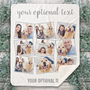 Couverture Sherpa Collage photo moderne 9