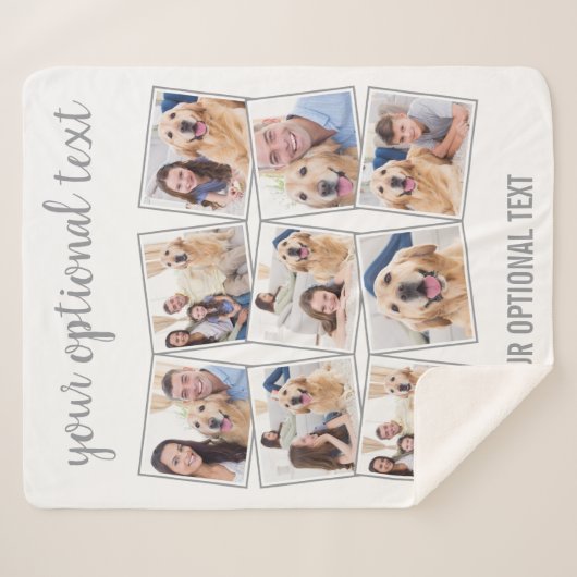 Couverture Sherpa Collage photo moderne 9 (Devant (Horizontal))