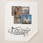 Couverture Sherpa Collage photo moderne Cadeau Valentines (Devant)