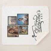 Couverture Sherpa Collage photo moderne Cadeau Valentines (Devant (Horizontal))