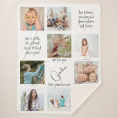 Couverture Sherpa Collage photo moderne Meilleure grand-mère Jour de (Devant)